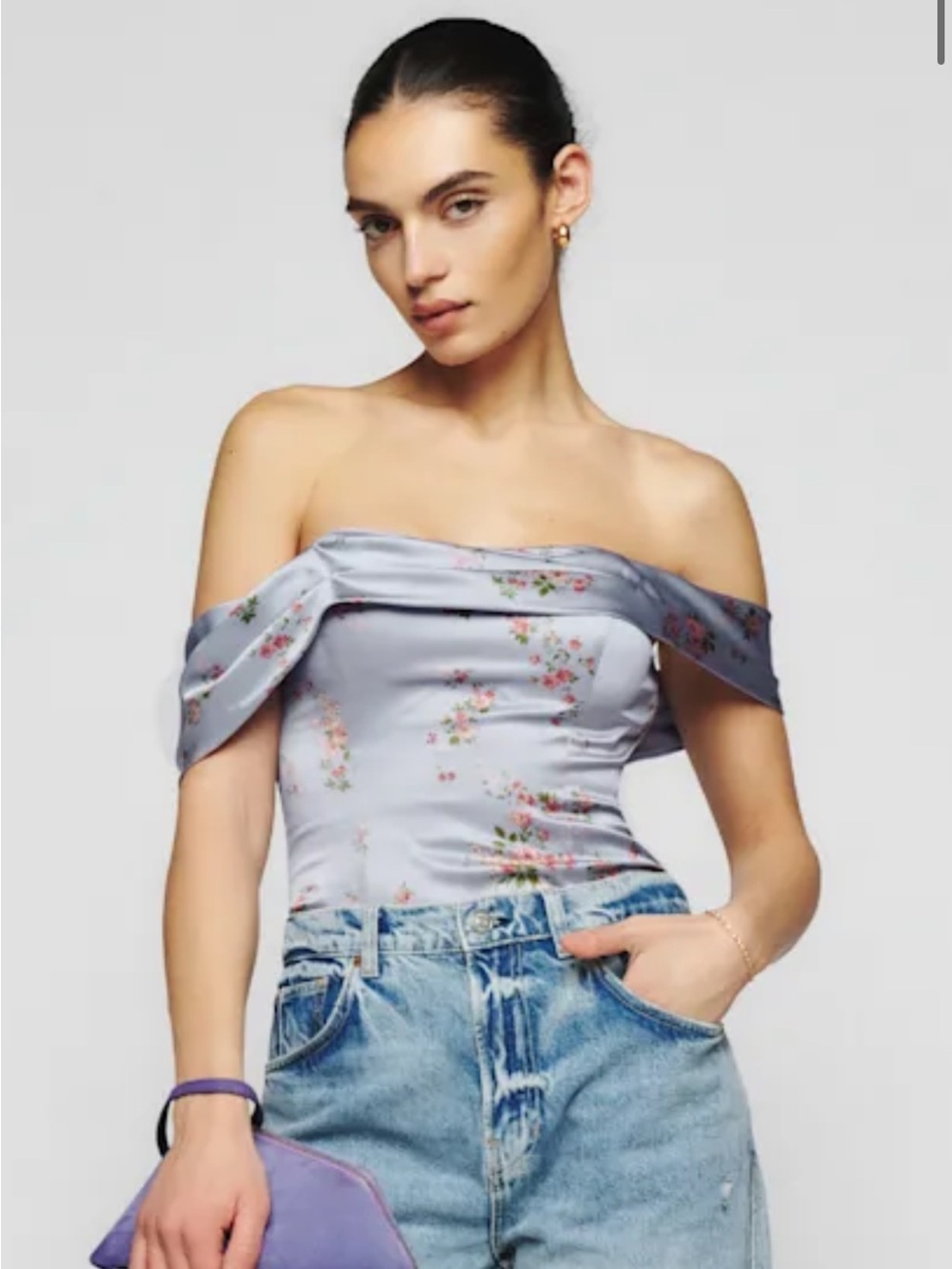 Reformation Lux Silk Top Melba - Size 4